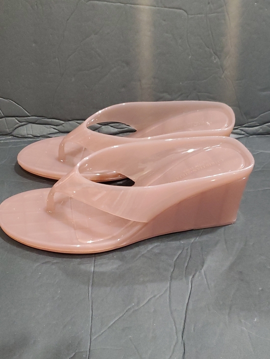 Christian Siriano Shoes - Christian Siriano Ariel pink mauve thong Wedge Jelly Sandals size 10 BRAND NEW